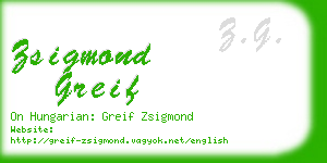 zsigmond greif business card